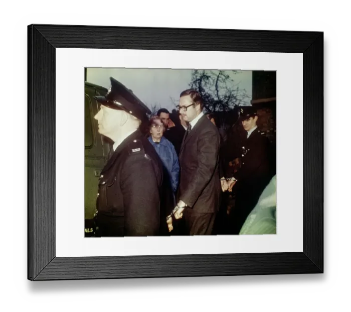 Framed Print : Bruce Reynolds In Handcuffs Framed Print : Bruce Reynolds In Handcuffs