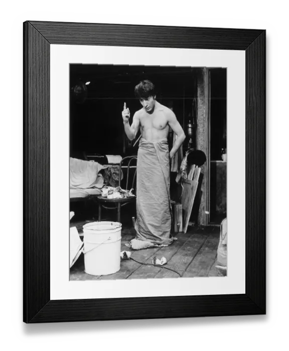 Framed Print : Actor Dustin Hoffman Wrapped in Sheet Framed Print : Actor Dustin Hoffman Wrapped in Sheet