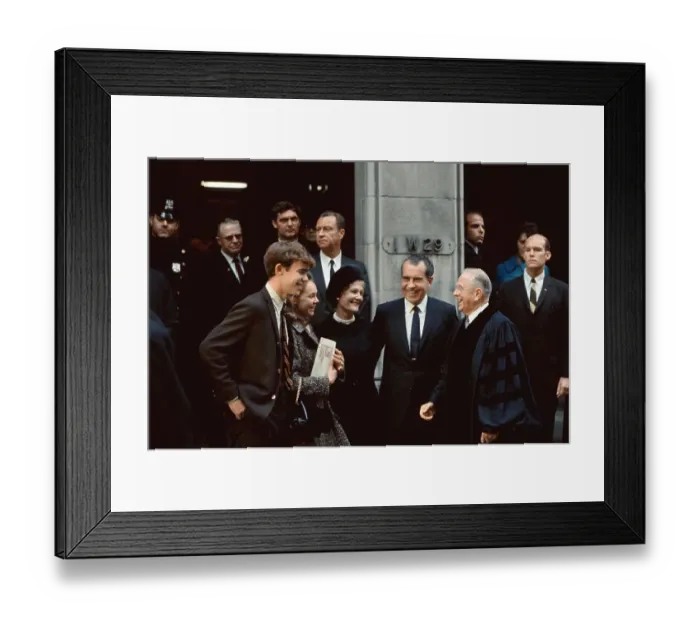 Framed Print : Richard Nixon with Family and Dr. Norman Vincent Peale Framed Print : Richard Nixon with Family and Dr. Norman Vincent Peale