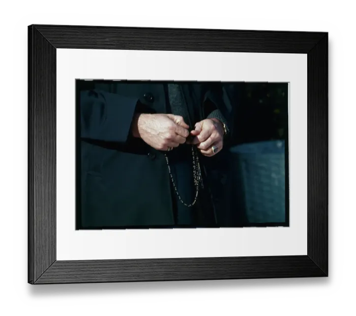 Framed Print : Hands of Man Saying Rosary Framed Print : Hands of Man Saying Rosary