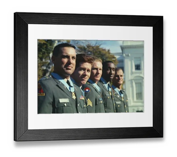 Framed Print : Military Men Receiving Medal of Honor Framed Print : Military Men Receiving Medal of Honor