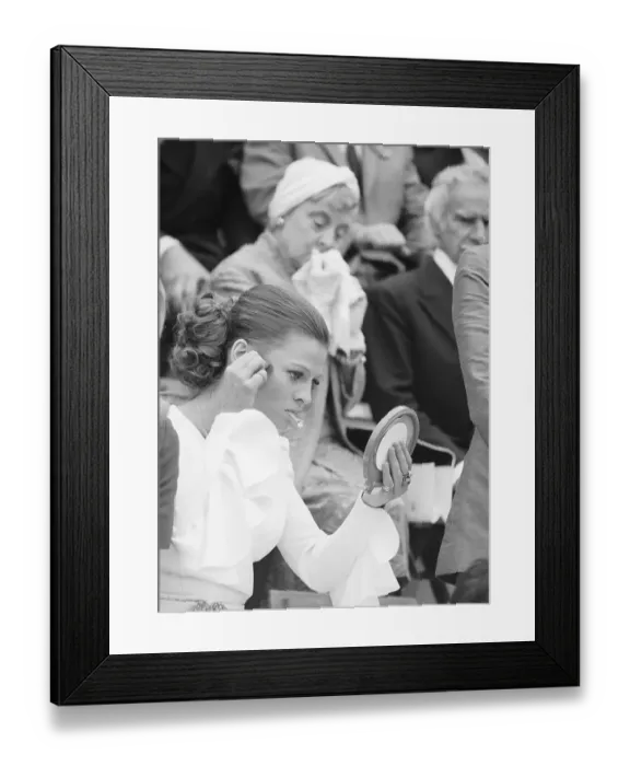 Framed Print : Julie Christies Fixing Her Hair Framed Print : Julie Christies Fixing Her Hair
