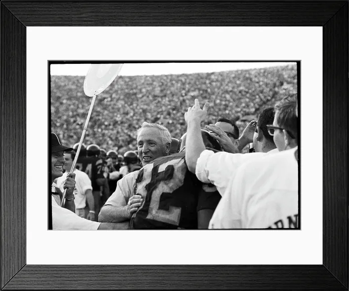 Framed Print : John McKay Reacting After Trojans Score Touchdown Framed Print : John McKay Reacting After Trojans Score Touchdown