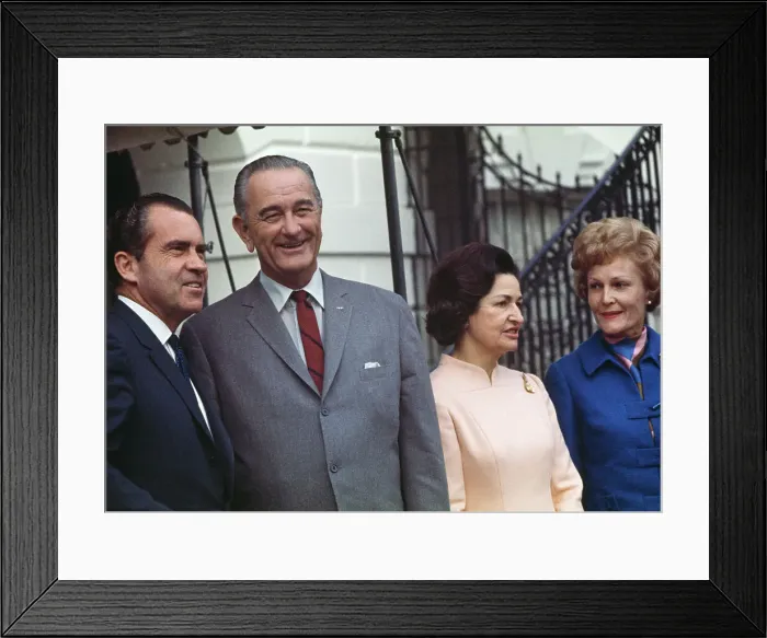 Framed Print : Richard Nixon And Lyndon Johnson Framed Print : Richard Nixon And Lyndon Johnson