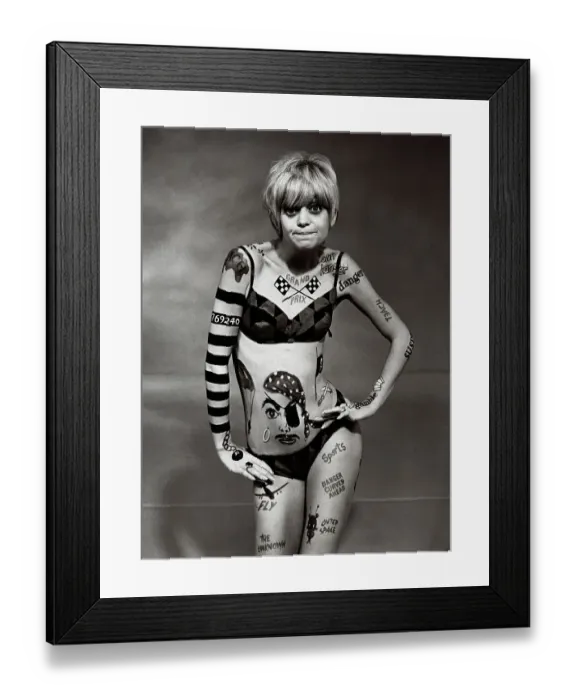 Framed Print : Goldie Hawn in Body Paint and Bikini Framed Print : Goldie Hawn in Body Paint and Bikini