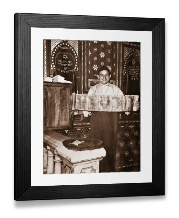 Framed Print : Caretaker Of Synagogue With Torah Framed Print : Caretaker Of Synagogue With Torah