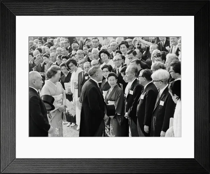Framed Print : Yasunari Kawabata Greeted by Emperor Hirohito Framed Print : Yasunari Kawabata Greeted by Emperor Hirohito