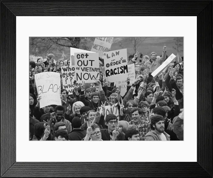 Framed Print : Student Anti-Vietnam Rally, 1968 Framed Print : Student Anti-Vietnam Rally, 1968