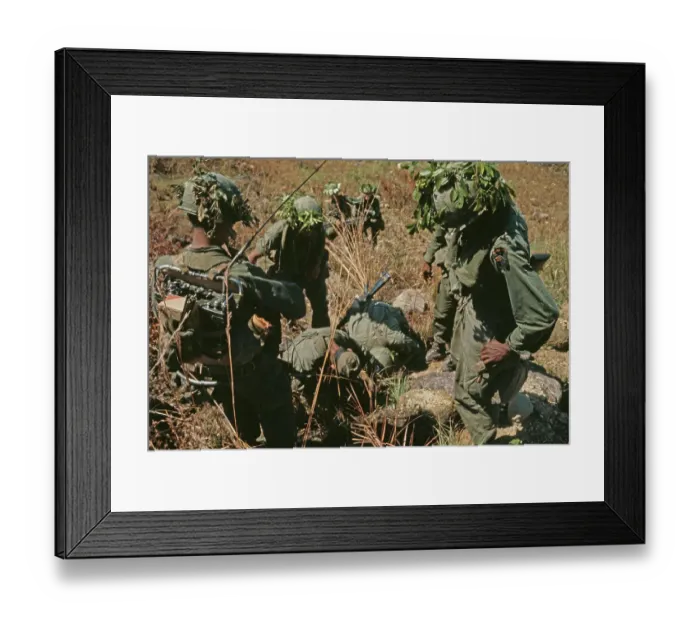 Framed Print : US Military Patrol, Vietnam War Framed Print : US Military Patrol, Vietnam War
