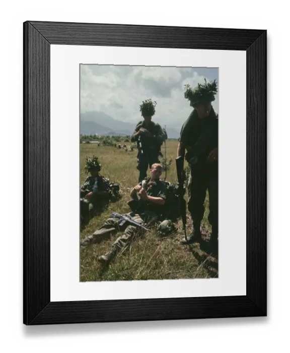 Framed Print : US Military Patrol, Vietnam War Framed Print : US Military Patrol, Vietnam War
