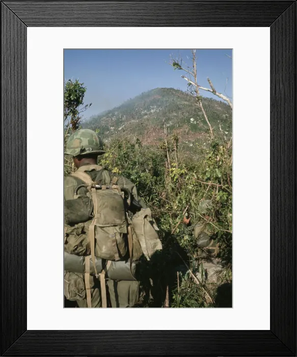 Framed Print : US Military Patrol, Vietnam War Framed Print : US Military Patrol, Vietnam War