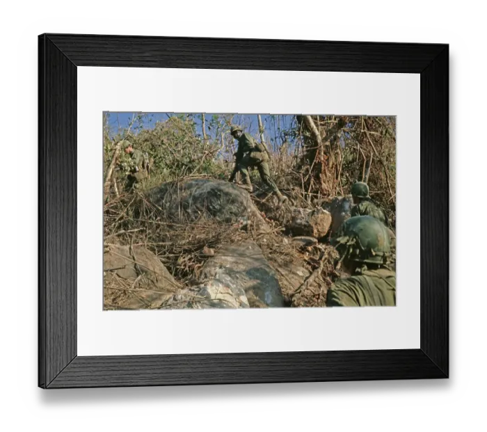 Framed Print : US Military Patrol, Vietnam War Framed Print : US Military Patrol, Vietnam War