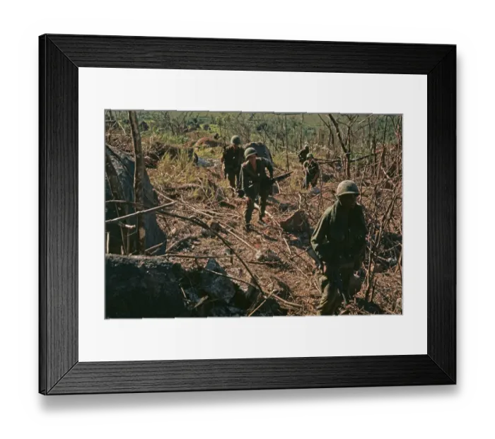 Framed Print : US Military Patrol, Vietnam War Framed Print : US Military Patrol, Vietnam War