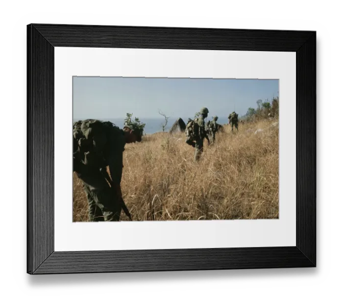 Framed Print : US Military Patrol, Vietnam War Framed Print : US Military Patrol, Vietnam War