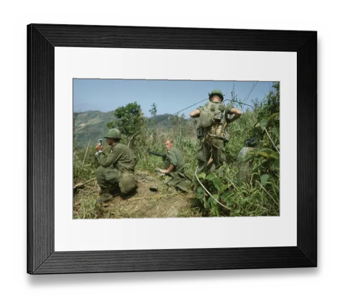 Framed Print : US Military Patrol, Vietnam War Framed Print : US Military Patrol, Vietnam War
