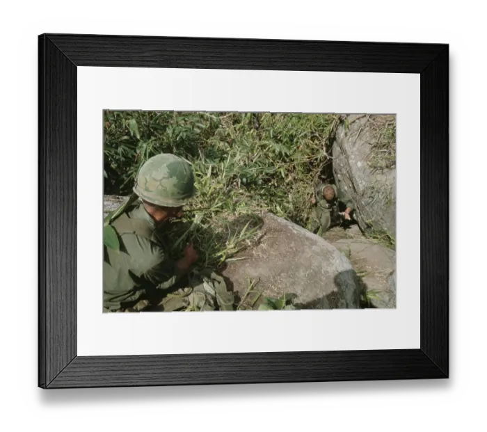 Framed Print : US Military Patrol, Vietnam War Framed Print : US Military Patrol, Vietnam War