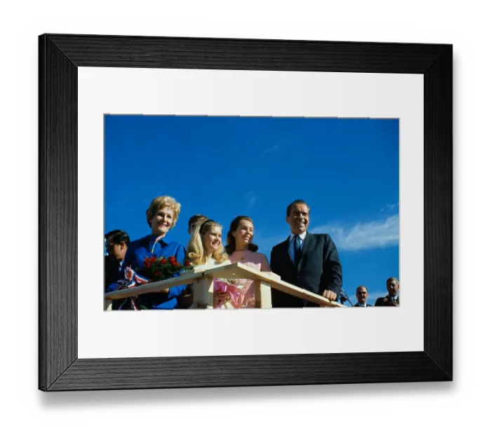 Framed Print : Richard Nixon Pictured with Family Framed Print : Richard Nixon Pictured with Family