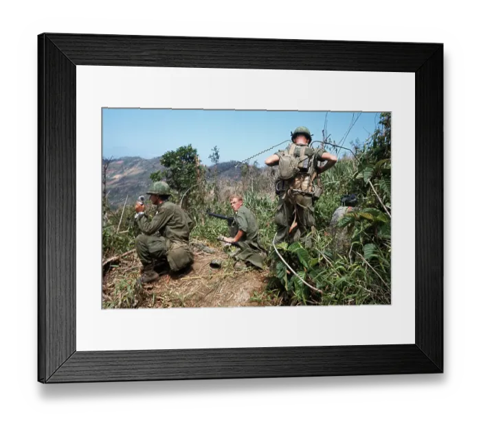 Framed Print : US Soldiers in South Vietnam Framed Print : US Soldiers in South Vietnam