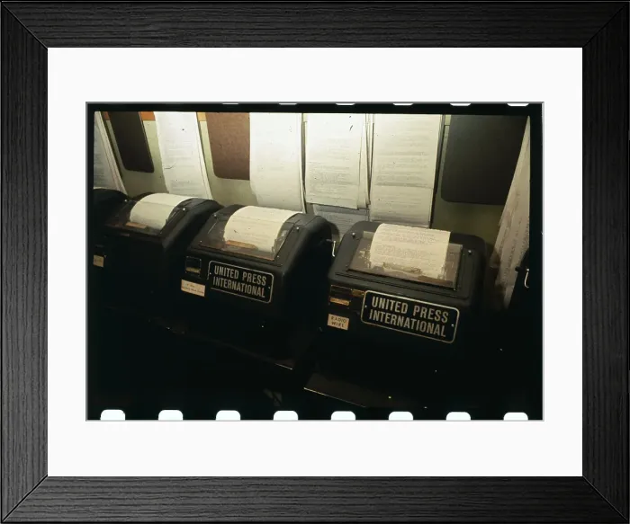 Framed Print : Teletype Machines Framed Print : Teletype Machines