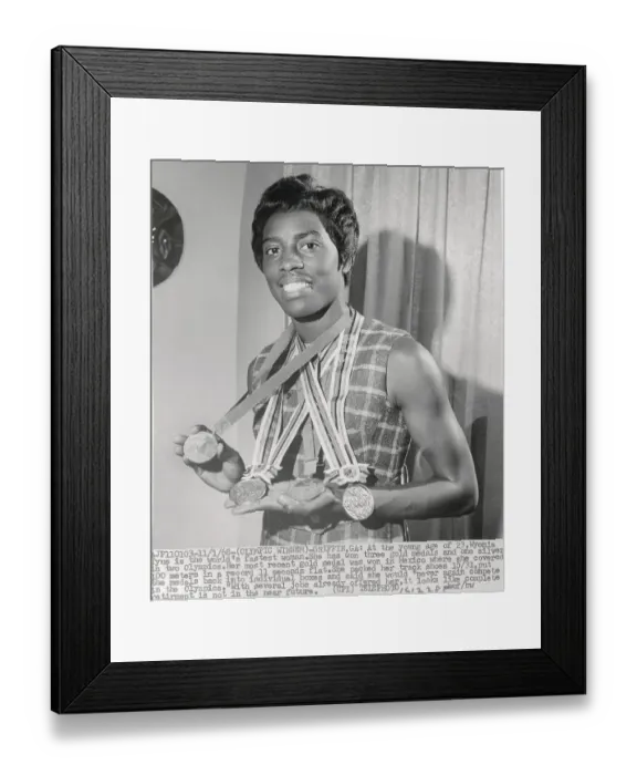 Framed Print : Olympic Runner Wyomia Tyus Framed Print : Olympic Runner Wyomia Tyus