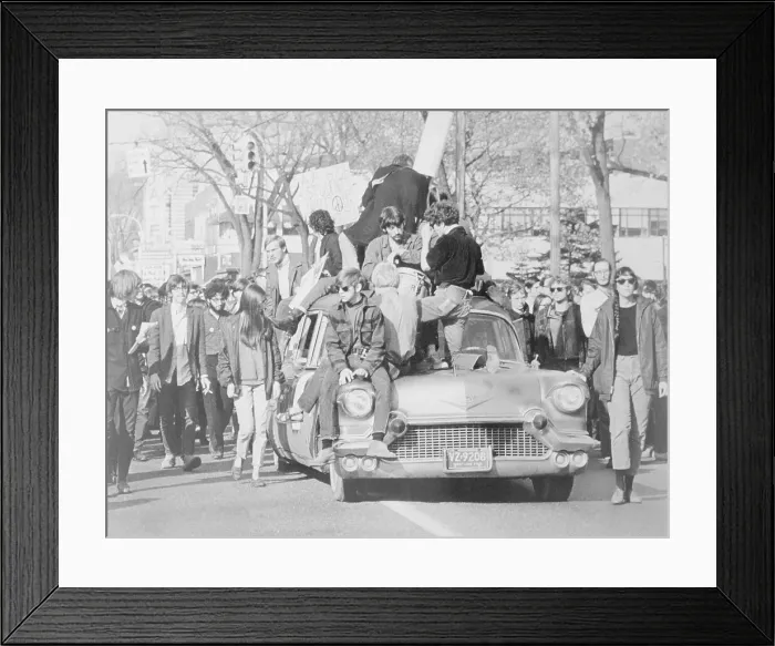 Framed Print : Students Protesting War Framed Print : Students Protesting War