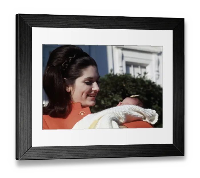 Framed Print : Johnson Family Outside of the White House Framed Print : Johnson Family Outside of the White House