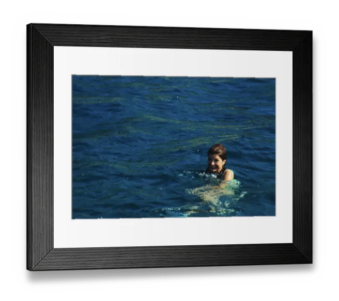 Framed Print : Jacqueline Kennedy Onassis Swimming in Water Framed Print : Jacqueline Kennedy Onassis Swimming in Water