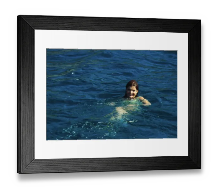 Framed Print : Jacqueline Kennedy Onassis Submerged Backside in Water Framed Print : Jacqueline Kennedy Onassis Submerged Backside in Water