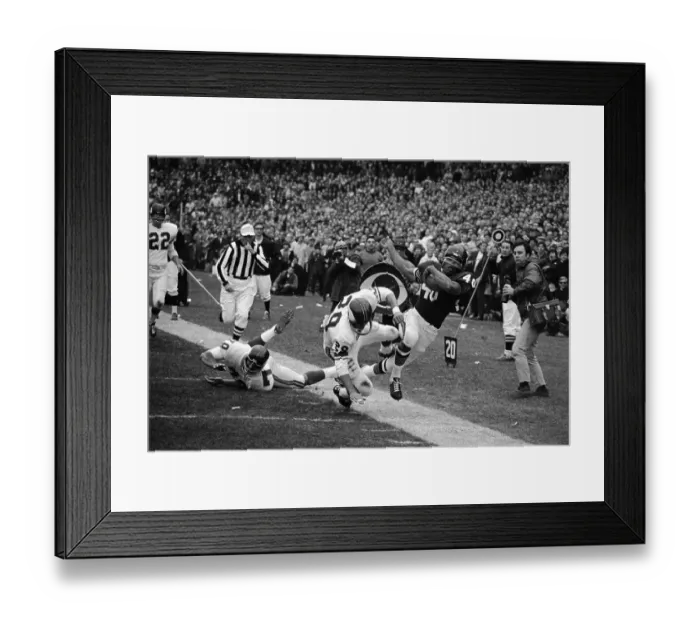 Framed Print : Karl Nassulke Knocks Gale Sayers Out of Bound Framed Print : Karl Nassulke Knocks Gale Sayers Out of Bound