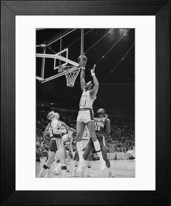 Framed Print : Wilt Chamberlain Scoring Against Rockets Framed Print : Wilt Chamberlain Scoring Against Rockets