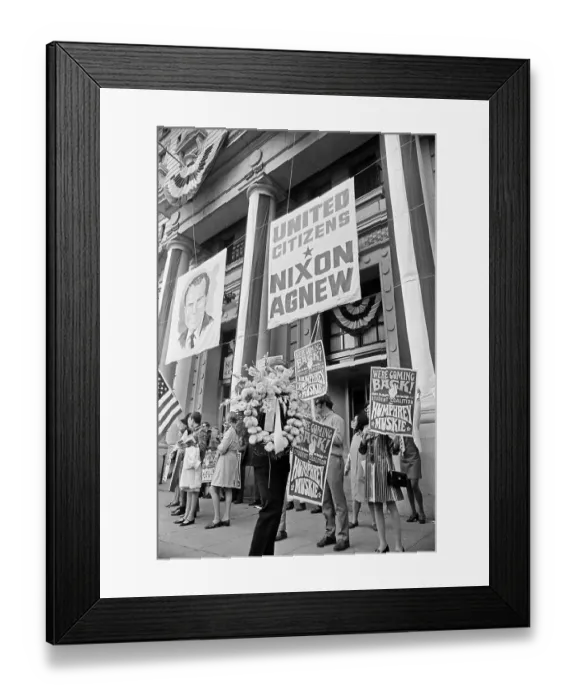 Framed Print : Hubert Humprhrey Supporters Framed Print : Hubert Humprhrey Supporters
