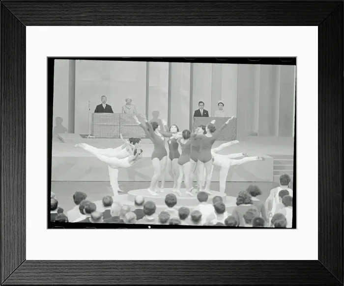 Framed Print : Japanese Gymnastic Demonstration Framed Print : Japanese Gymnastic Demonstration