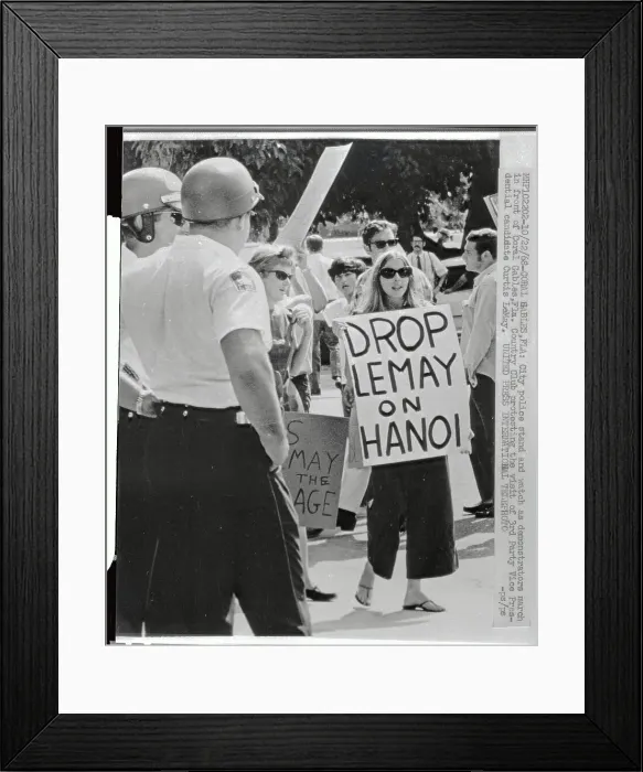 Framed Print : Crowd of Protesters Against Curtis E. LeMay Framed Print : Crowd of Protesters Against Curtis E. LeMay
