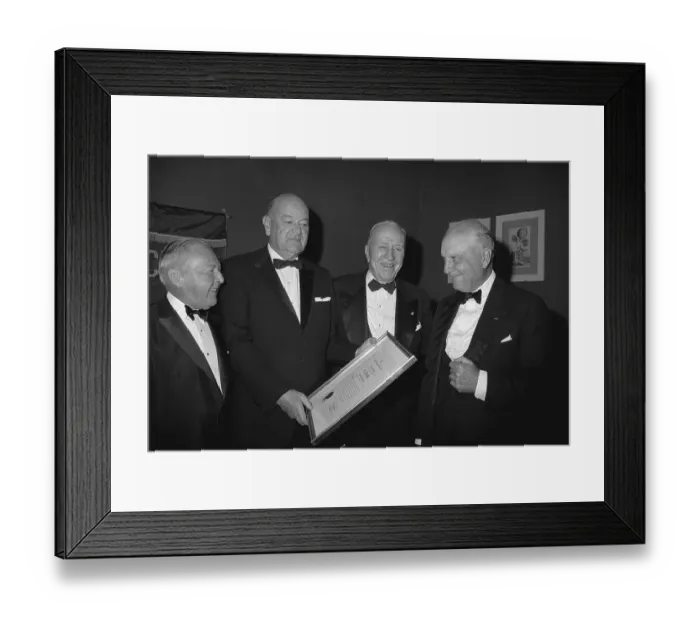 Framed Print : Four Airline Executives at Wings Club Annual Dinner Framed Print : Four Airline Executives at Wings Club Annual Dinner