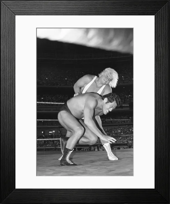 Framed Print : Wrestling Professionals in Action Framed Print : Wrestling Professionals in Action