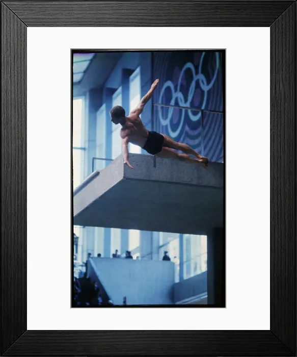 Framed Print : Bernard Wrightson Diving in Springboard Event Framed Print : Bernard Wrightson Diving in Springboard Event