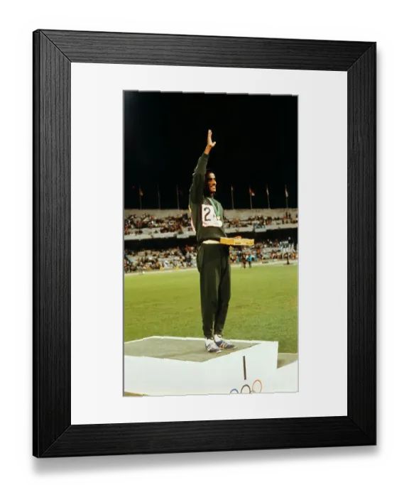 Framed Print : Mamo Wolde Receiving Olympic Gold medal