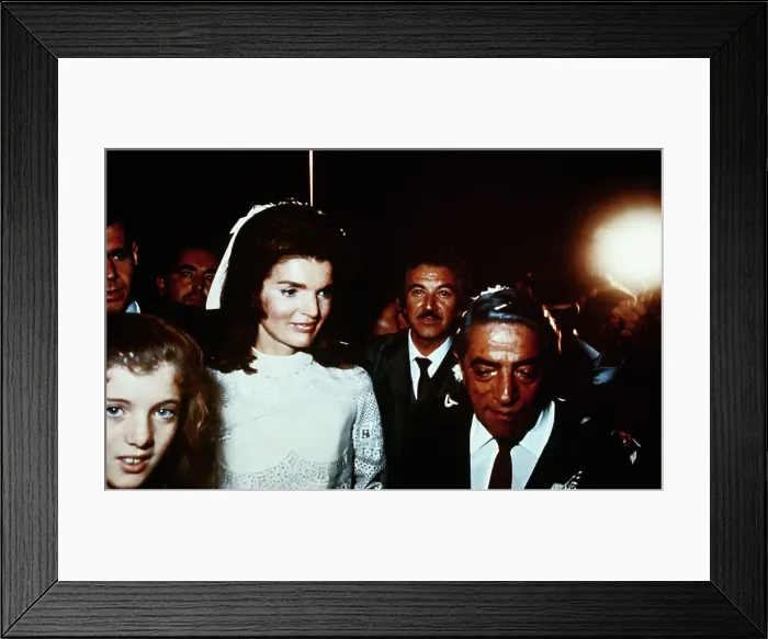 Framed Print : Aristotle Onassis and Jacqueline Onassis in Wedding Attire Framed Print : Aristotle Onassis and Jacqueline Onassis in Wedding Attire