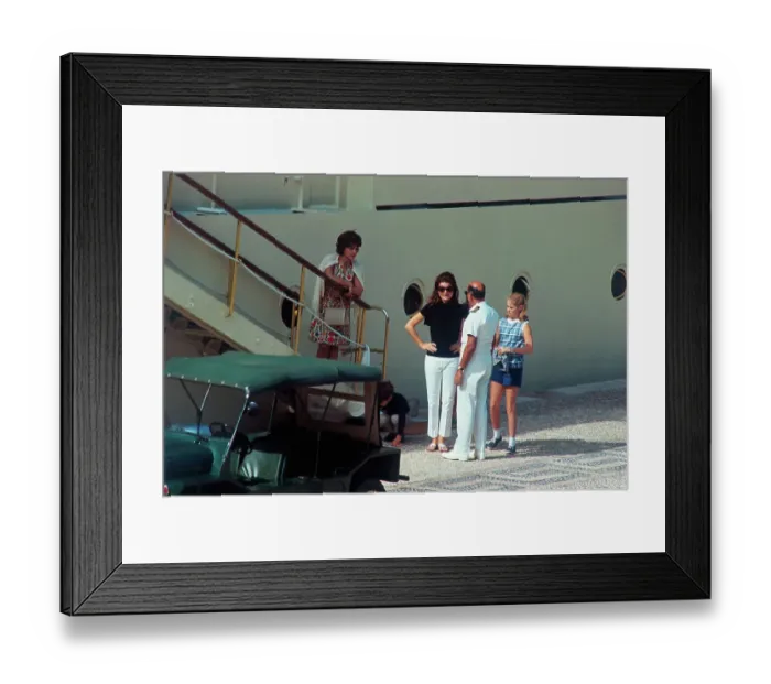 Framed Print : Jacqueline Kennedy and Family Standing by Yacht Framed Print : Jacqueline Kennedy and Family Standing by Yacht