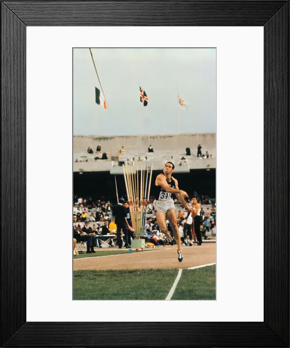 Framed Print : Bill Toomey Throwing a Javelin Framed Print : Bill Toomey Throwing a Javelin