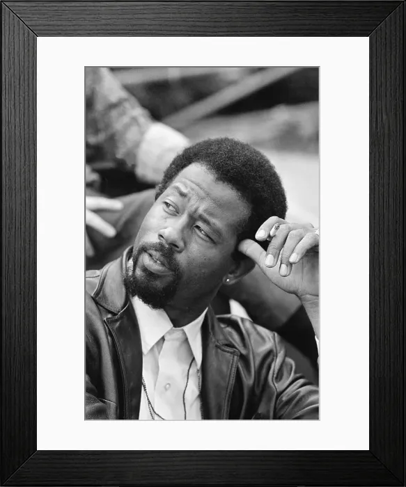 Framed Print : Eldridge Cleaver in a Profile Position Framed Print : Eldridge Cleaver in a Profile Position
