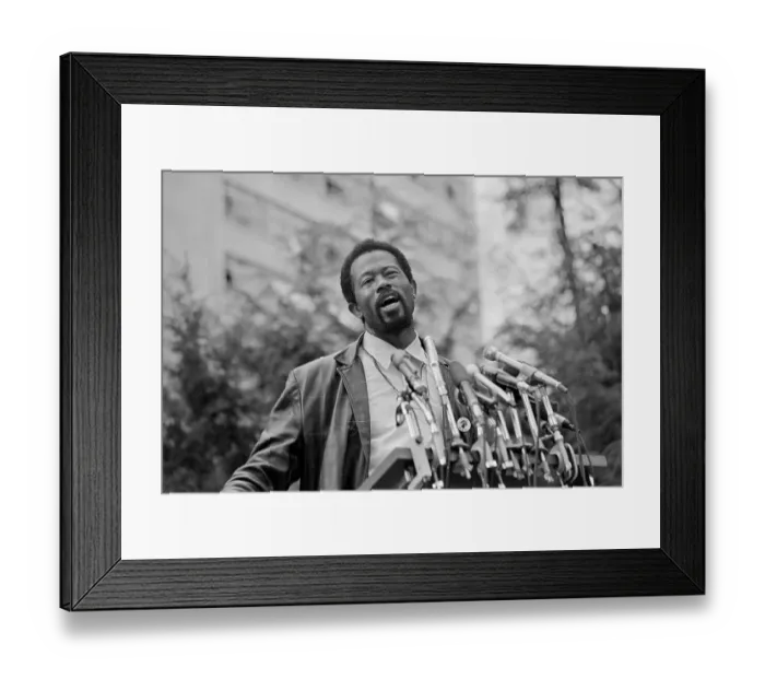 Framed Print : Eldridge Cleaver Speaking from Podium Framed Print : Eldridge Cleaver Speaking from Podium