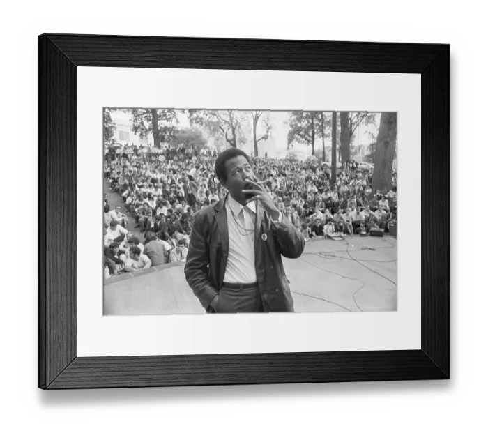 Framed Print : Eldridge Cleaver with Back to Student Crowd Framed Print : Eldridge Cleaver with Back to Student Crowd