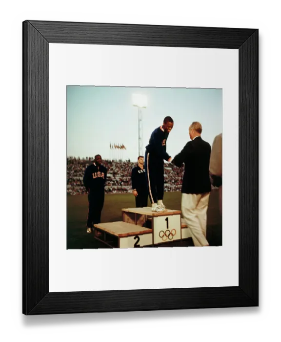 Framed Print : Bob Beamon Receiving Gold Medal Framed Print : Bob Beamon Receiving Gold Medal