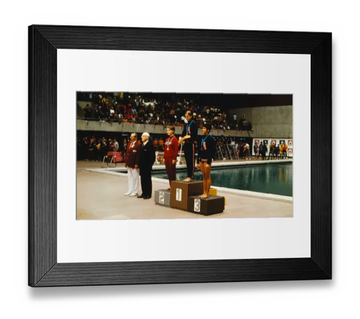 Framed Print : Olympic Winners of the Women's Springboard Diving Framed Print : Olympic Winners of the Women's Springboard Diving