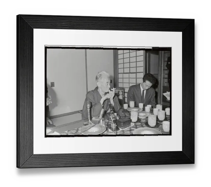 Framed Print : Yasunari Kawabata at Press Conference Framed Print : Yasunari Kawabata at Press Conference