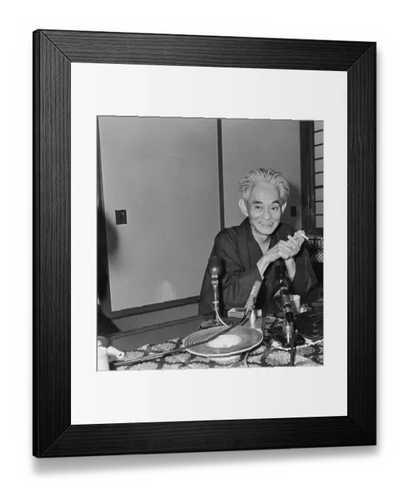 Framed Print : Yasunari Kawabata at Press Conference Framed Print : Yasunari Kawabata at Press Conference