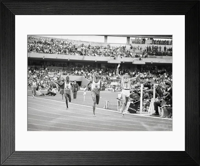 Framed Print : Mohammed Gammoudi Wins 5000-Meter Run Framed Print : Mohammed Gammoudi Wins 5000-Meter Run