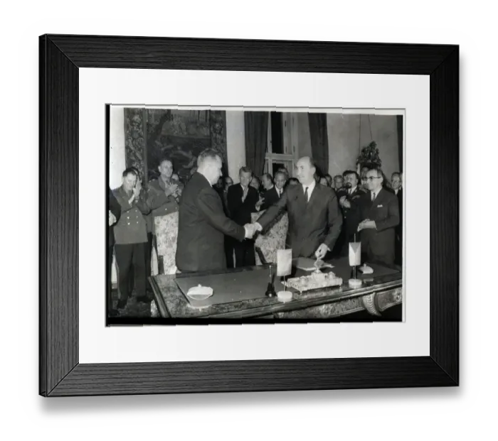Framed Print : Alexei Kosygin &Oldrich Cernik Handshake Framed Print : Alexei Kosygin &Oldrich Cernik Handshake