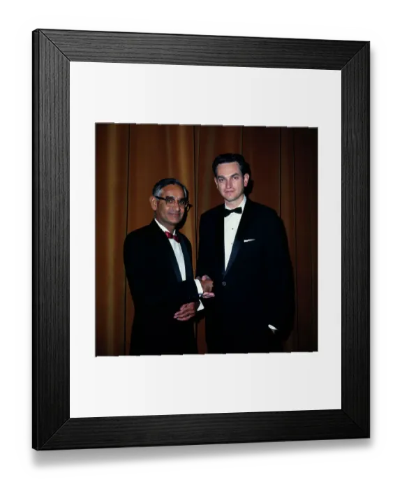 Framed Print : H. Gobind Khorana Shaking Hands with Marshall W. Nirenberg Framed Print : H. Gobind Khorana Shaking Hands with Marshall W. Nirenberg